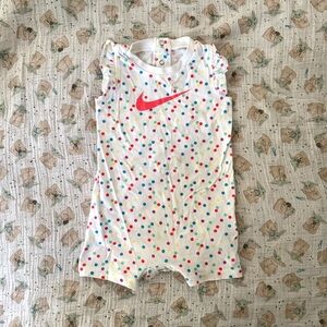 Nike | White Polka Dot Baby Romper